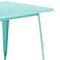 Emma and Oliver Commercial 31.5" x 63" Rectangular Colorful Metal Indoor-Outdoor Dining Table